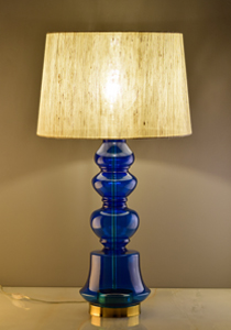 Blue color Ilke Table Lamp by Sahil & Sarthak